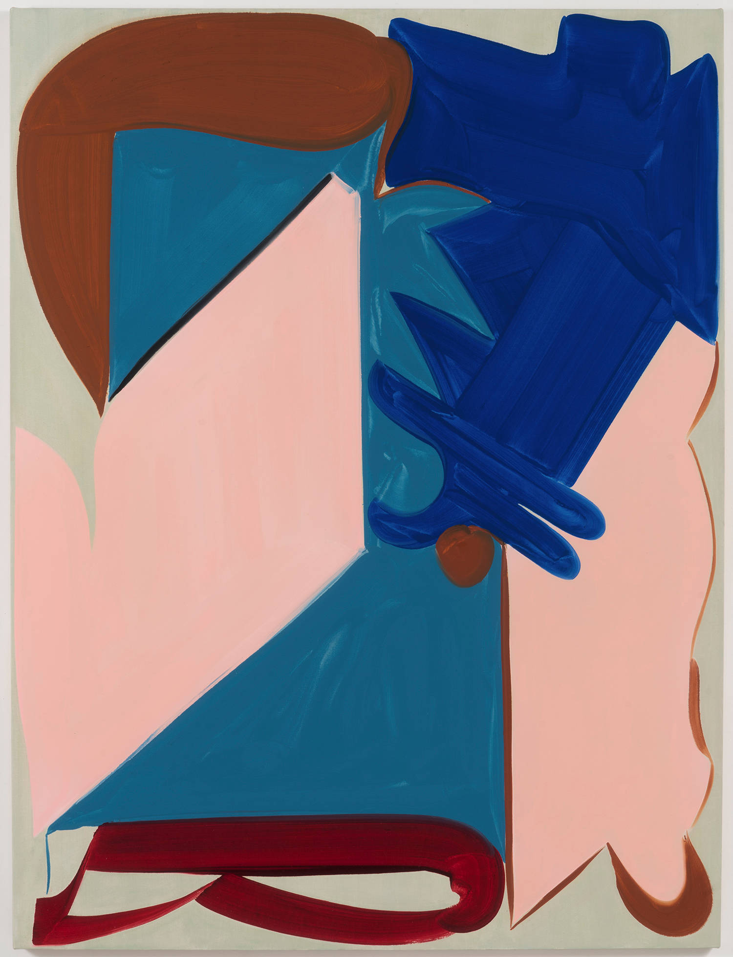 Blue Proximity, 2017, oil on canvas, 66 x 50 inches