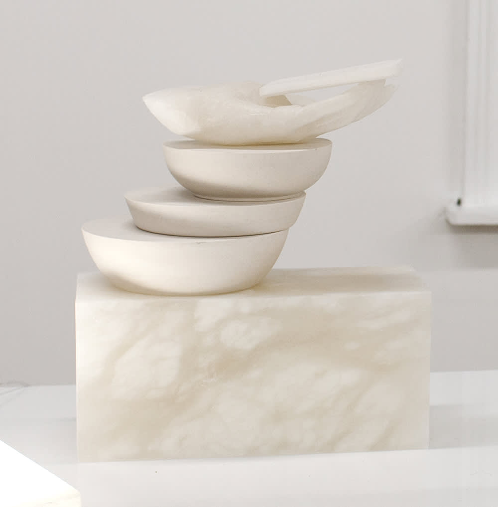 Untitled (Shrine of Our Times), 2017, CNC-milled alabaster, plaster and alabaster, 11 ¼ × 6 ½ × 12 ¾ inches