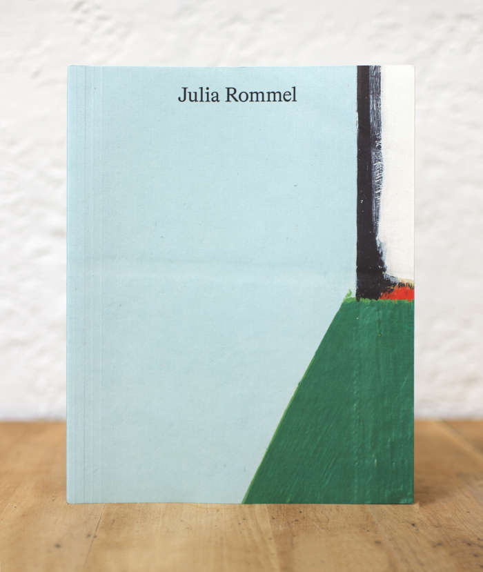 Image of Julia Rommel's monograph from 2021, cover showing a detailed image of one of her abstract paintings with her name at the top of the cover.