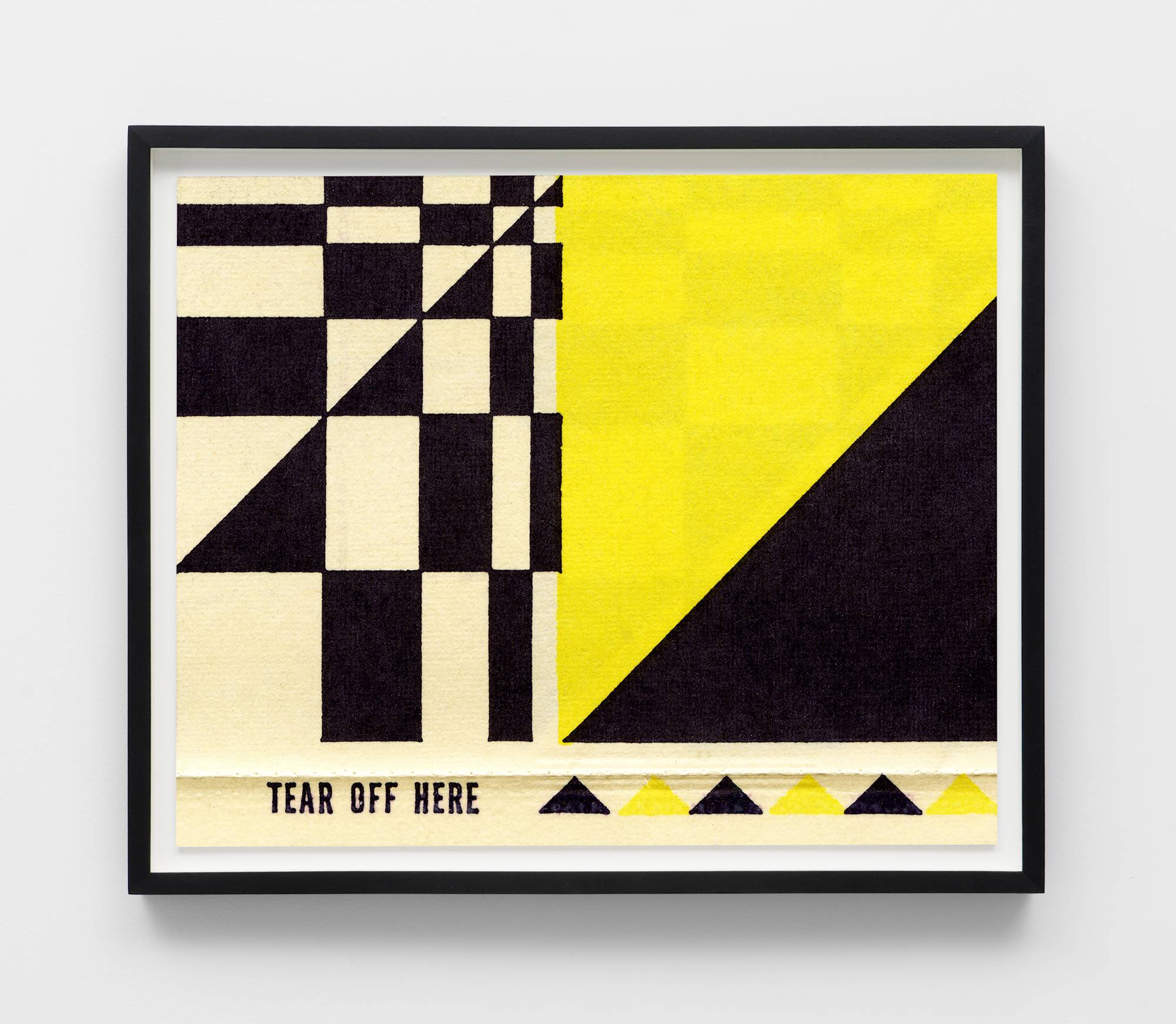 A framed photograph depicting an enlarged section of an advertisement from a mid-century magazine.