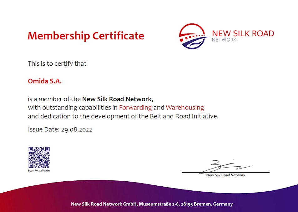 Omida dołączyła do New Silk Road Network | Omida VLS