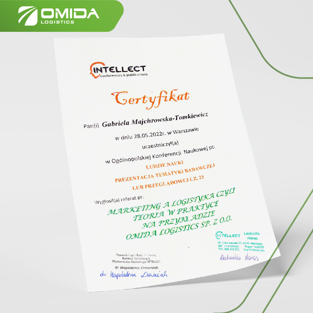 Wystąpienie na konferencji Ludzie Nauki - Prezentacja Tematyki Badawczej lub Przeglądowej | Omida VLS