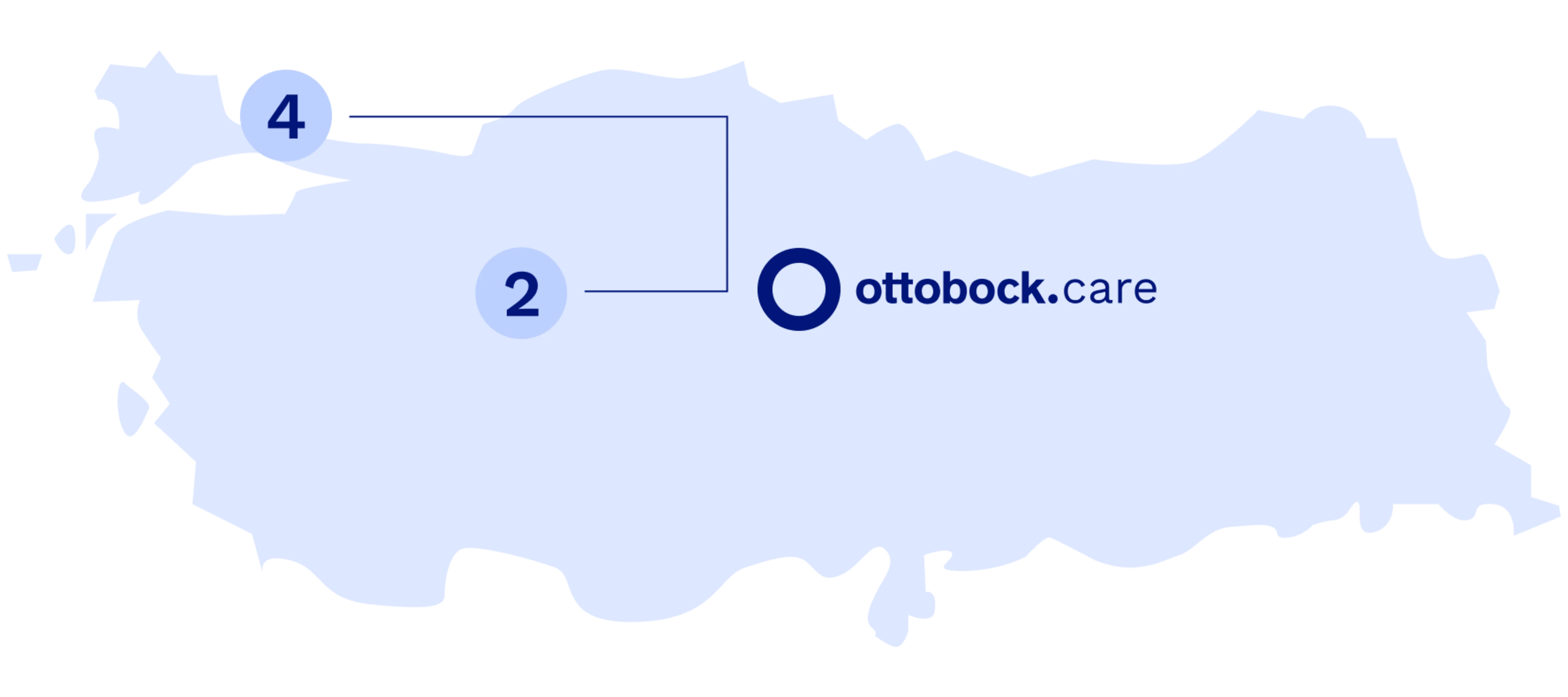 Map with locations in Türkiye