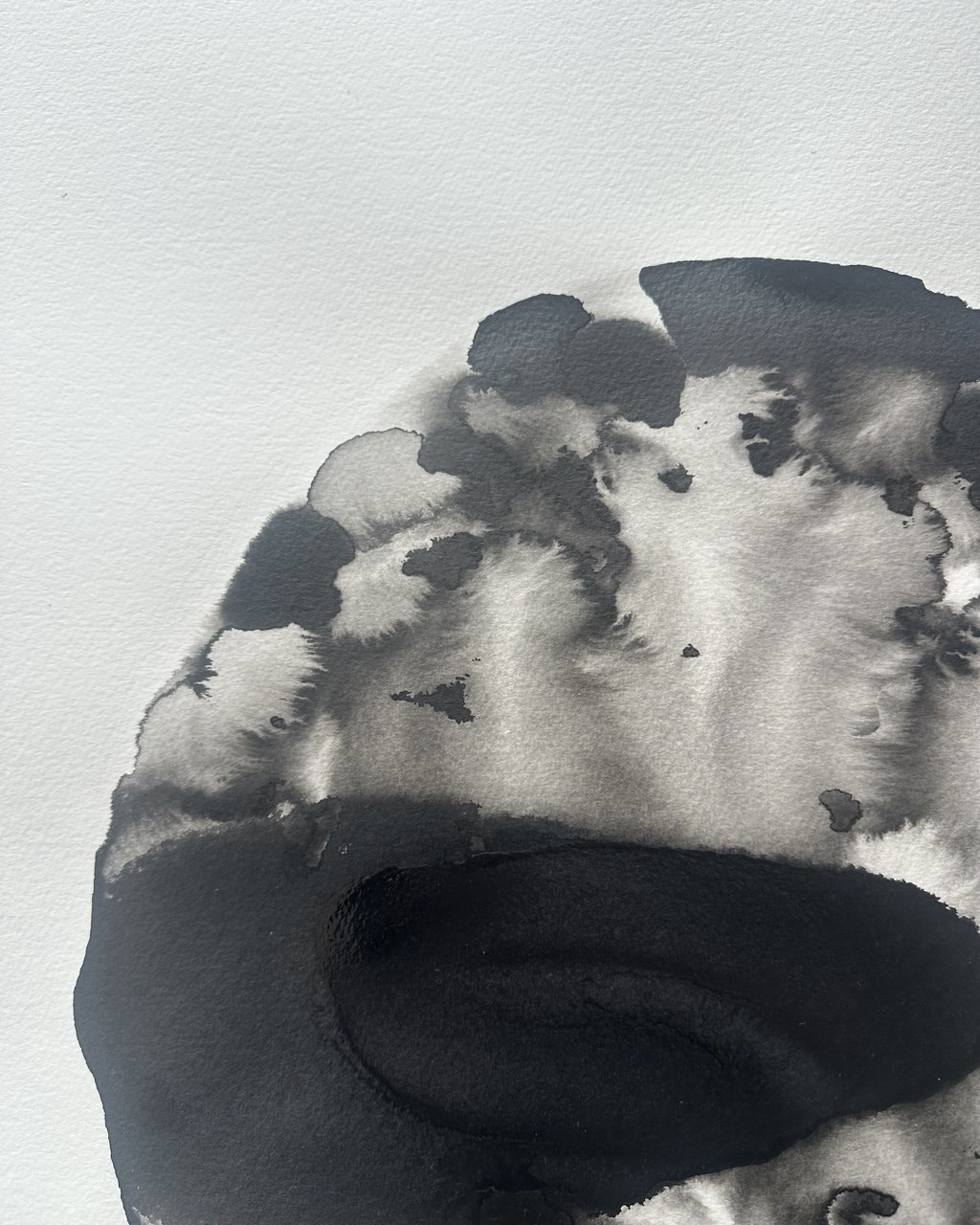 Circle X — ink on paper artwork by Evgeniia Kazarezova