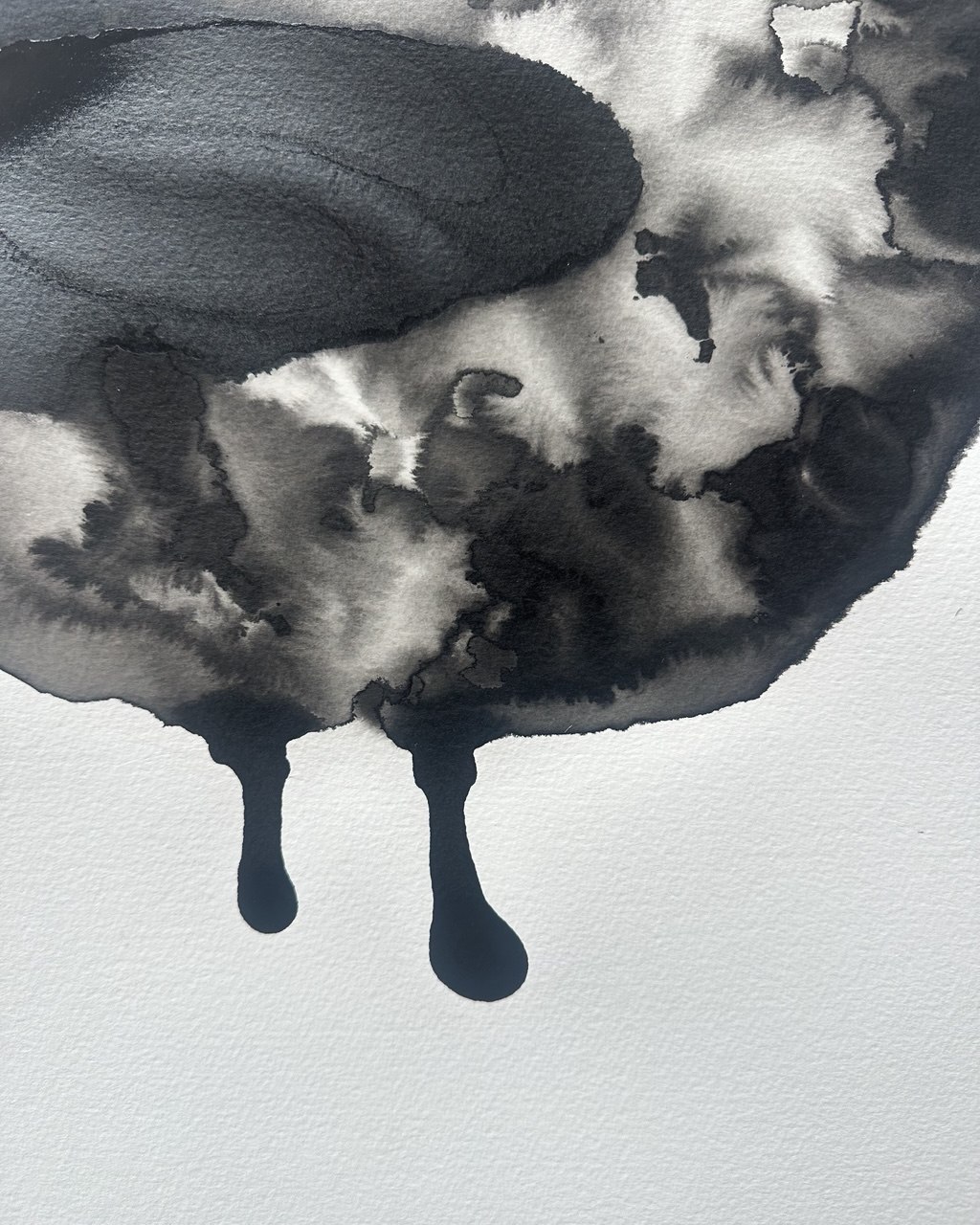 Circle X — ink on paper artwork detail, Evgeniia Kazarezova