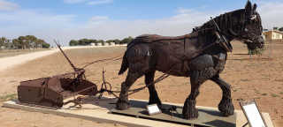 Clydesdale sculpture