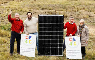 Solar Farm Bridge Street site. Ed-Suttle, Alex Ferra, Peter Fraser and Louise Bennetts.