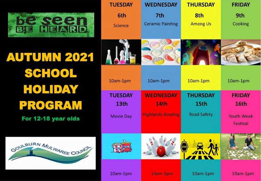 Goulburn Mulwaree Council's Youth Services School Holiday Program