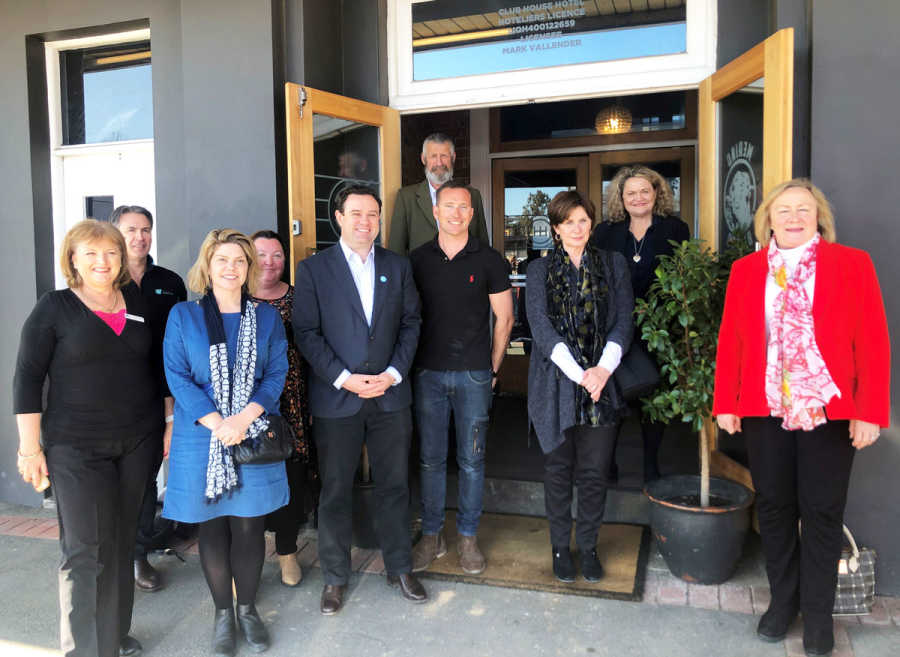 Yass Business and Tourism representatives with Minister Stuart Ayres, Member for Goulburn Wendy Tuckerman and Yass Valley Council Mayor Rowena Abbey.