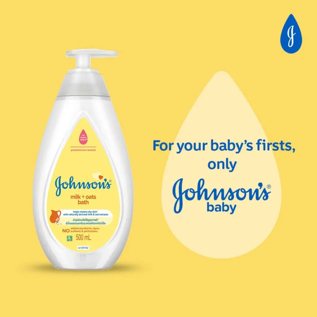 Johnson's ® Milk + Oats Bath image 1