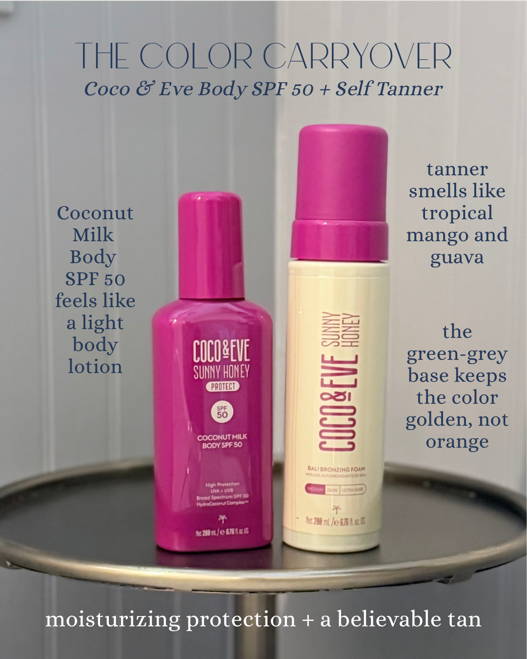 Coco & Eve Sunny Honey body spf 50 + self tanner
