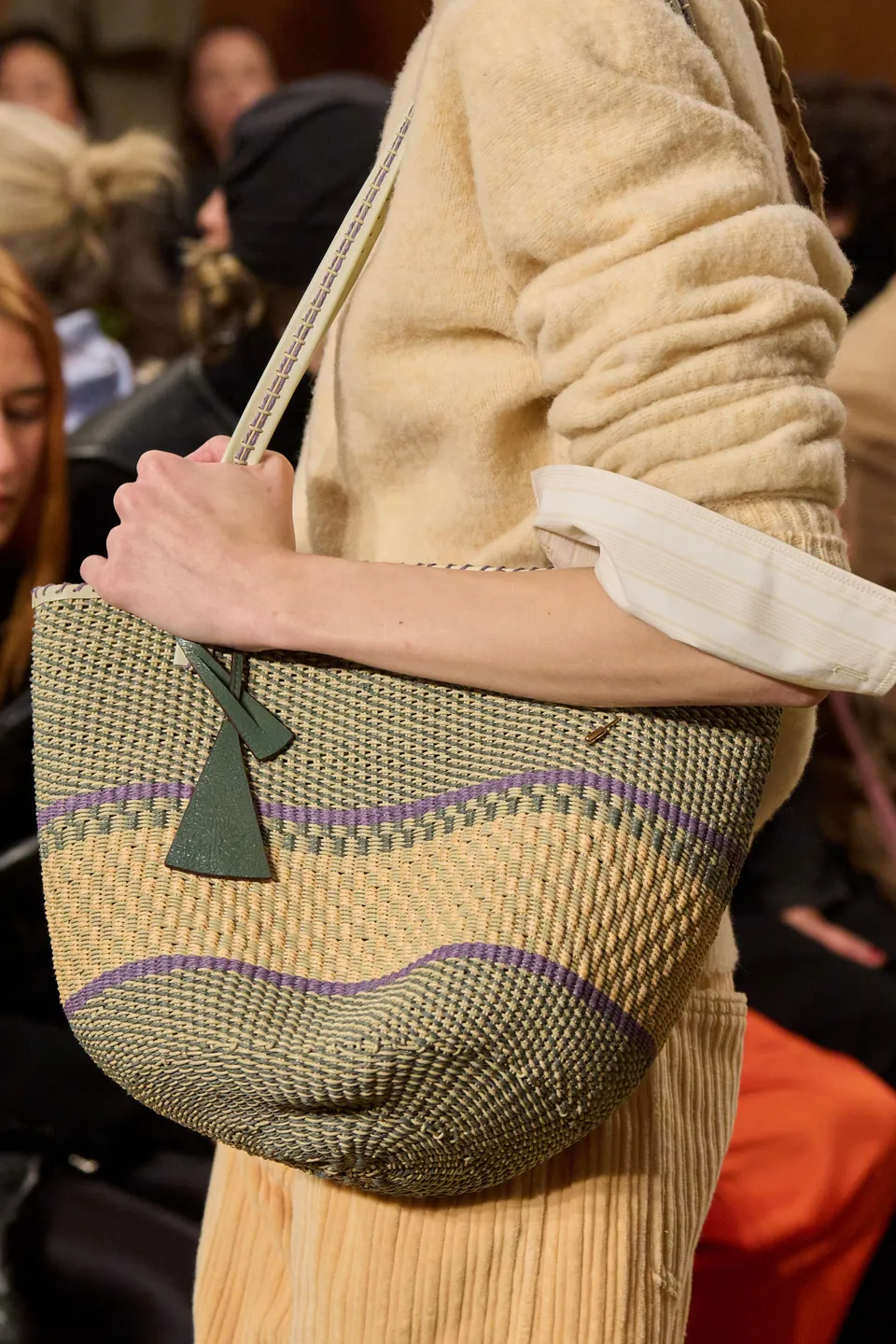 Tory Burch basket bag with F/W clothes