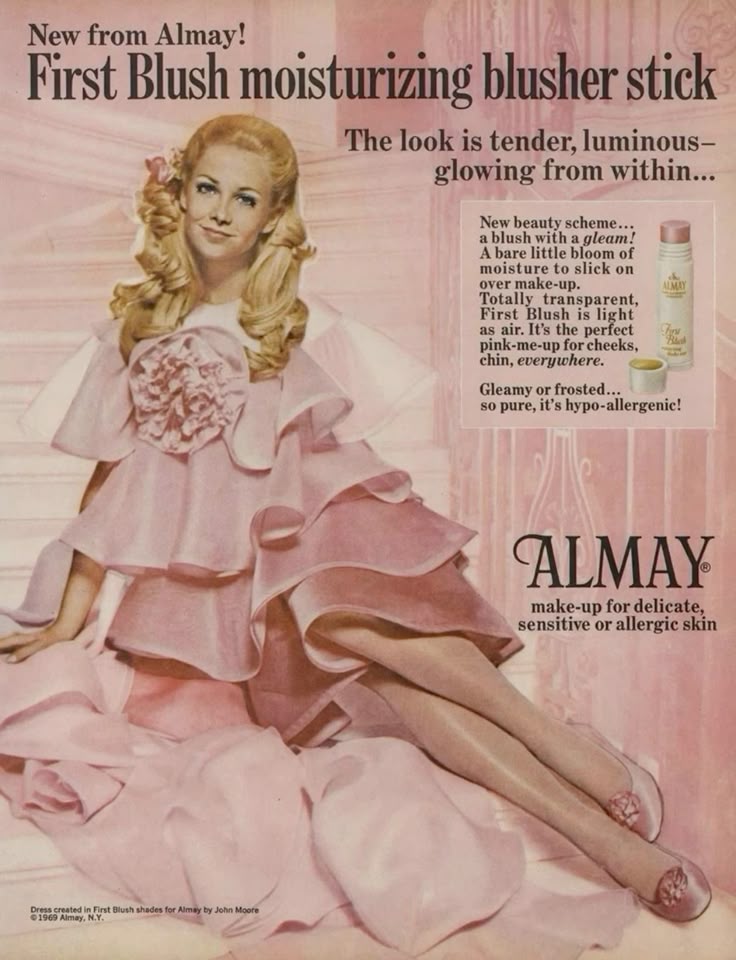 Vintage Almay ad for cream blush