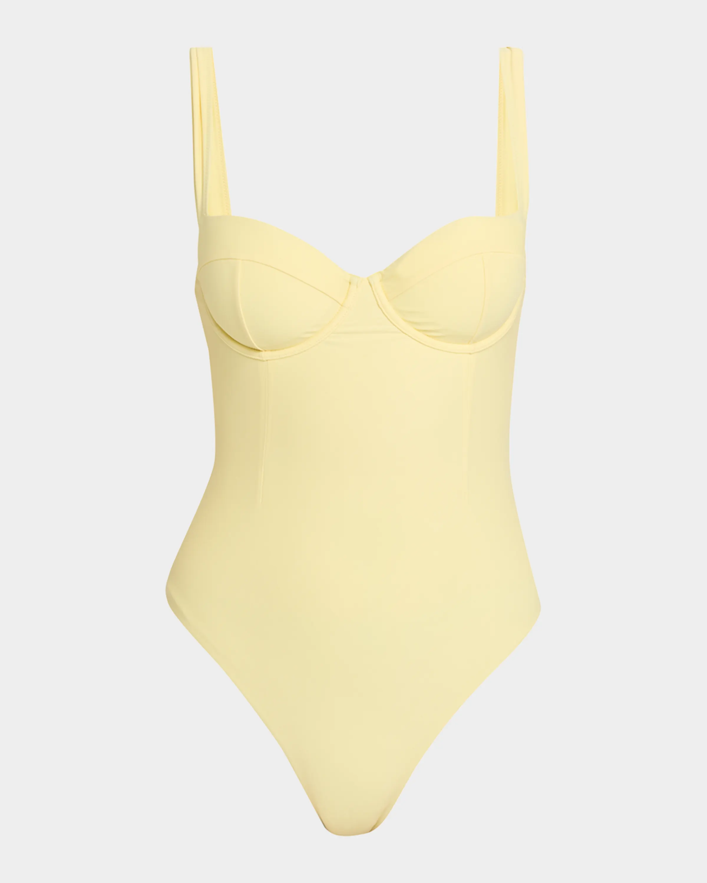 Butter Yellow images/Simkhai butter yellow bustier one piece swimsuit