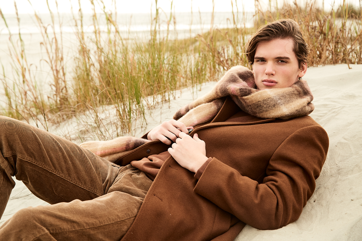 Nathan model image (brown coat)