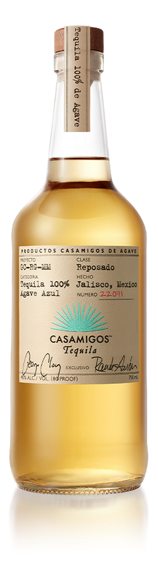 A bottle of Casamigos Reposado