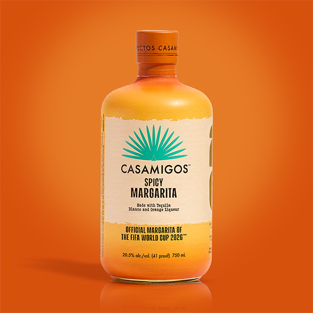 A bottle of Casamigos Crafted Cocktail, Spicy Margarita