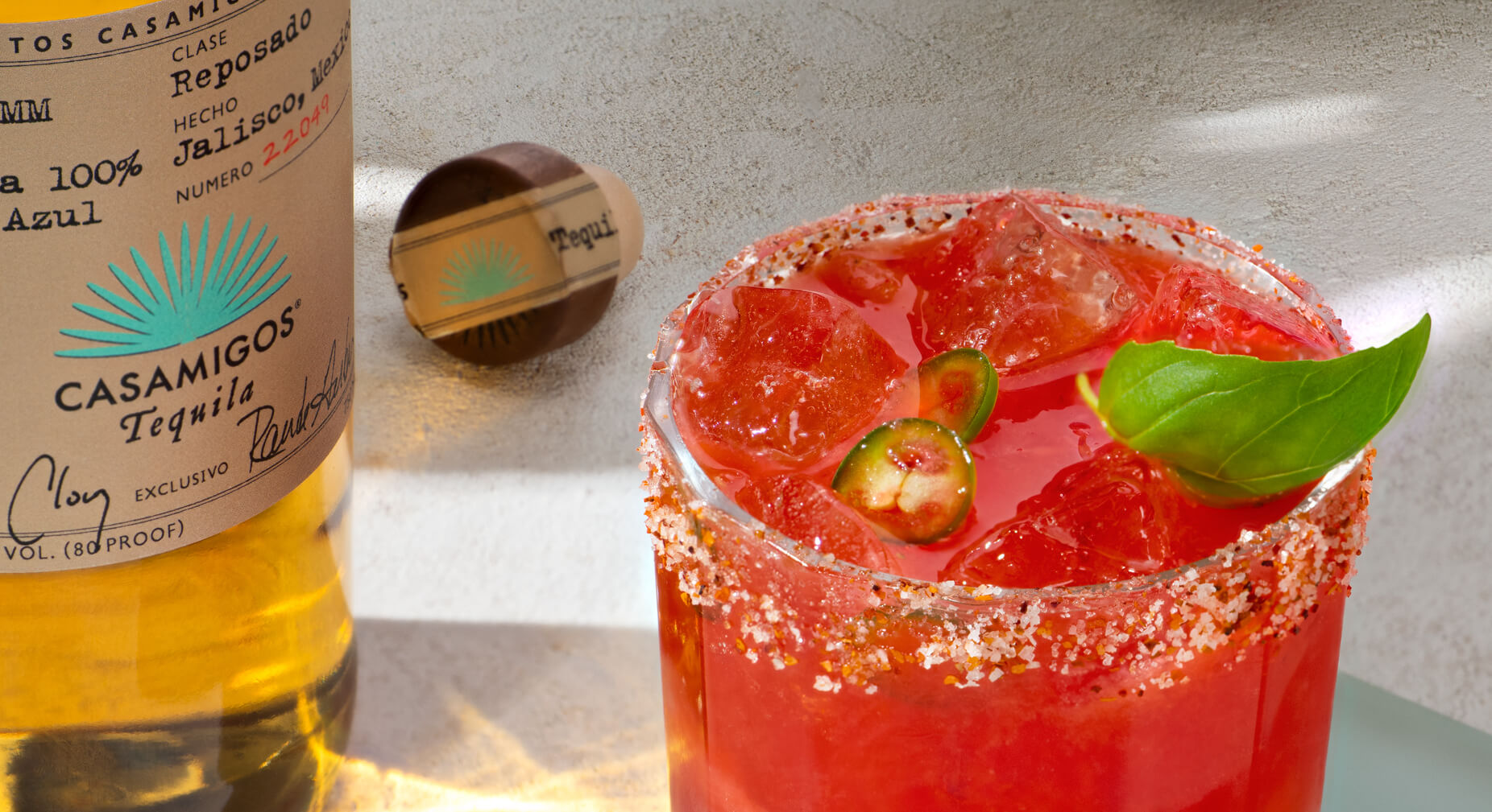 Spicy Stawberry Basil Margarita Hero
