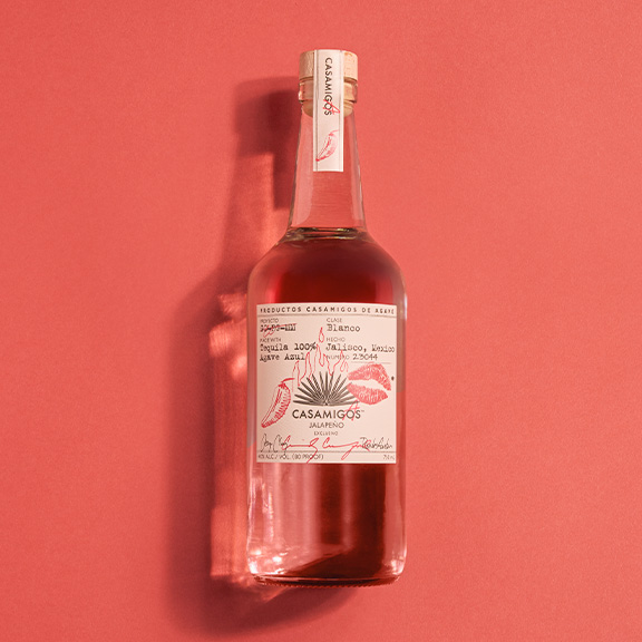 A bottle of Casamigos Jalapeño tequila.
