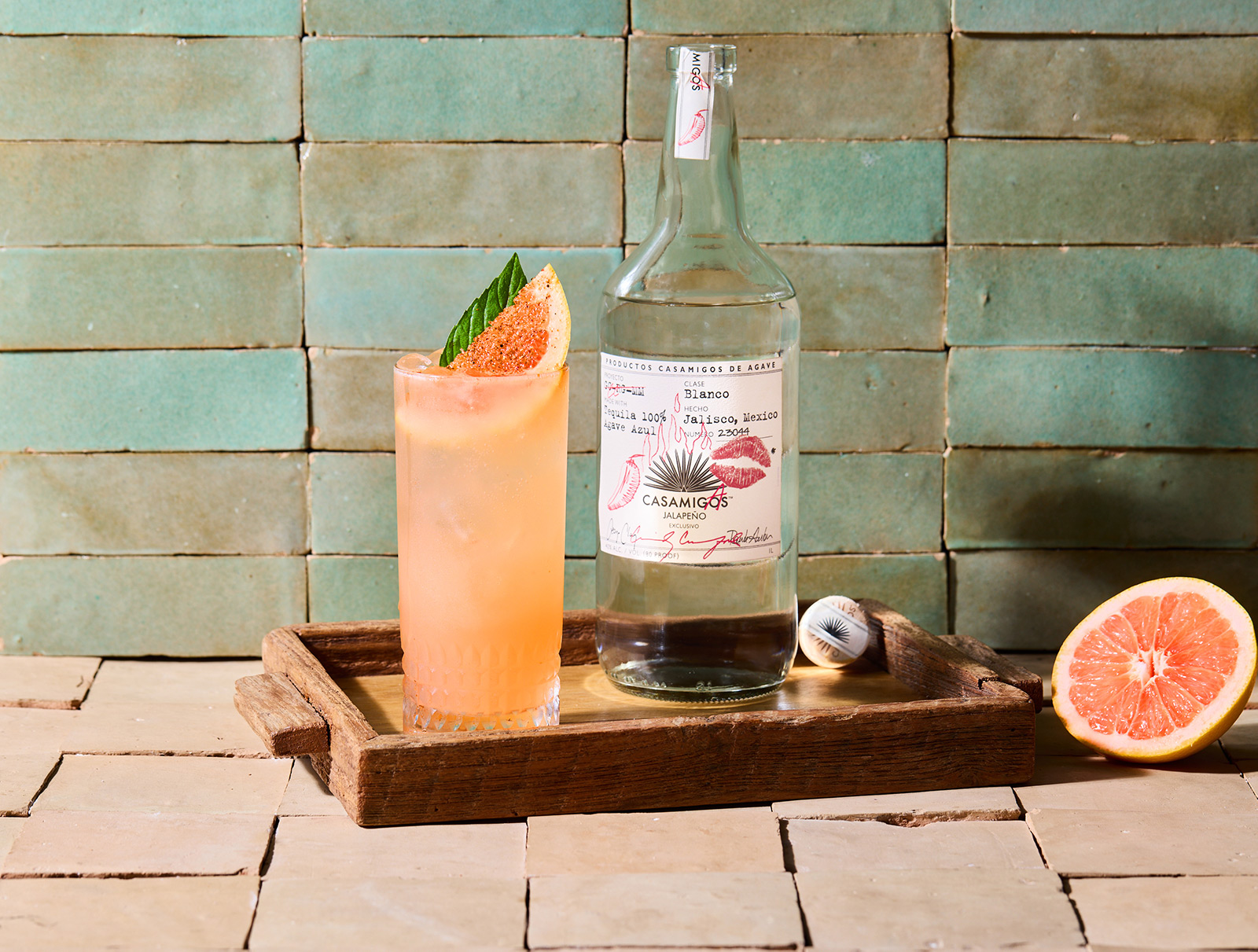 Casamigas Spicy Basil Paloma Hero