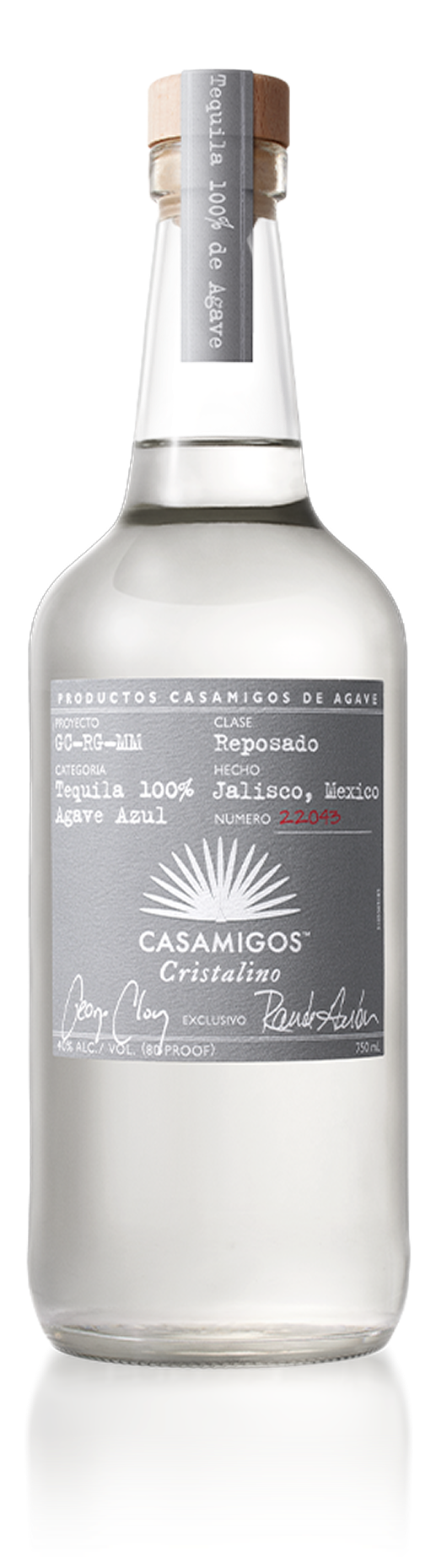A bottle of Casamigos Cristalino