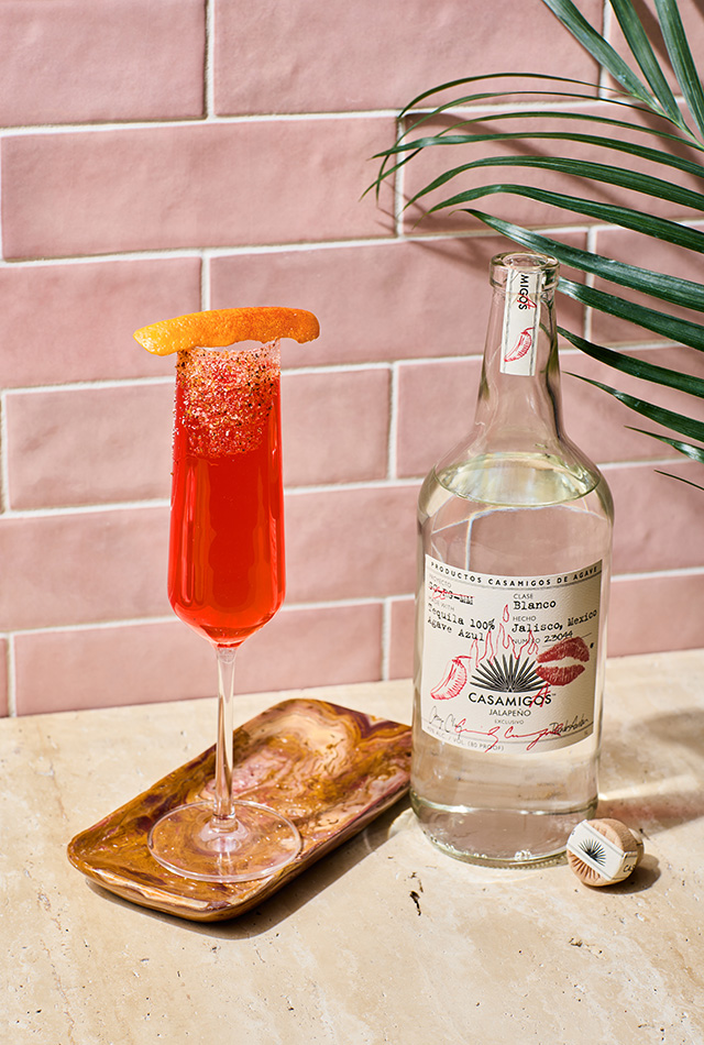 Casamigas Spicy Blood Orange Mimosa Cocktail
