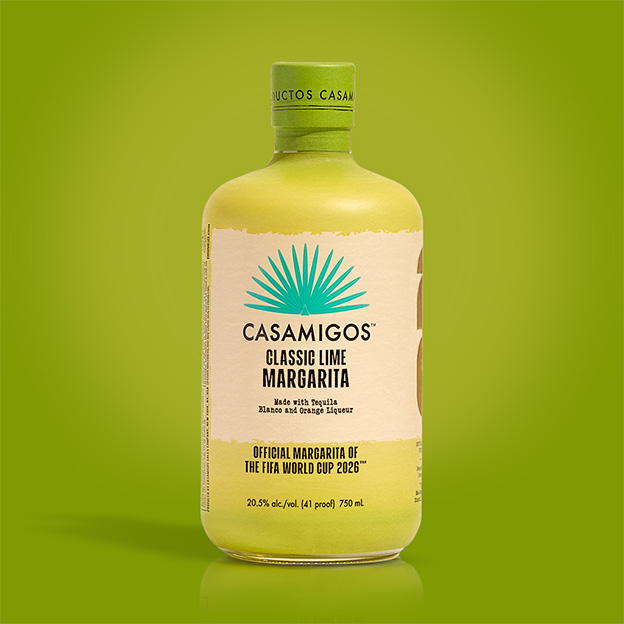 A bottle of Casamigos Crafted Cocktail, Classic Lime Margarita