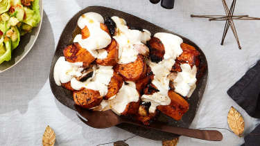 Roasted Pumpkin With Garlic Yoghurt | Qantas Wine