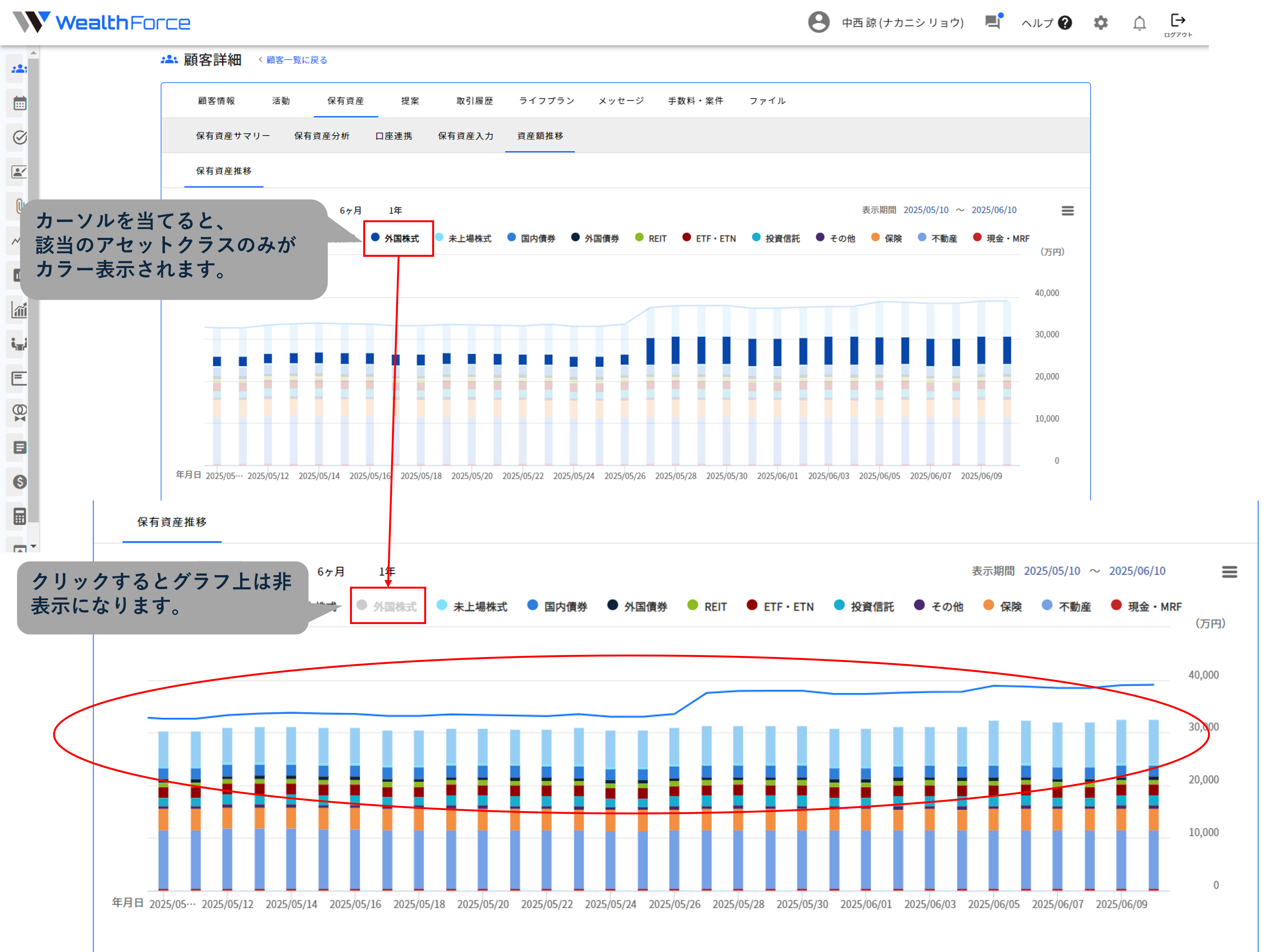 8.1.1 確認したいアセットクラスを絞って表示する