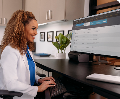 Automatic patient data retrieval, available with Pro plan.