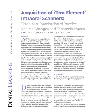 Acquisition of iTero Element Intraoral Scanners