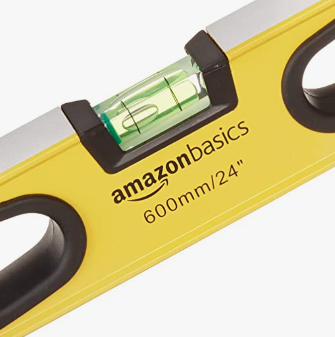 product image of AmazonBasics 24-Inch Heavy Duty Aluminum Alloy Magnetic Spirit Level sold on Amazon