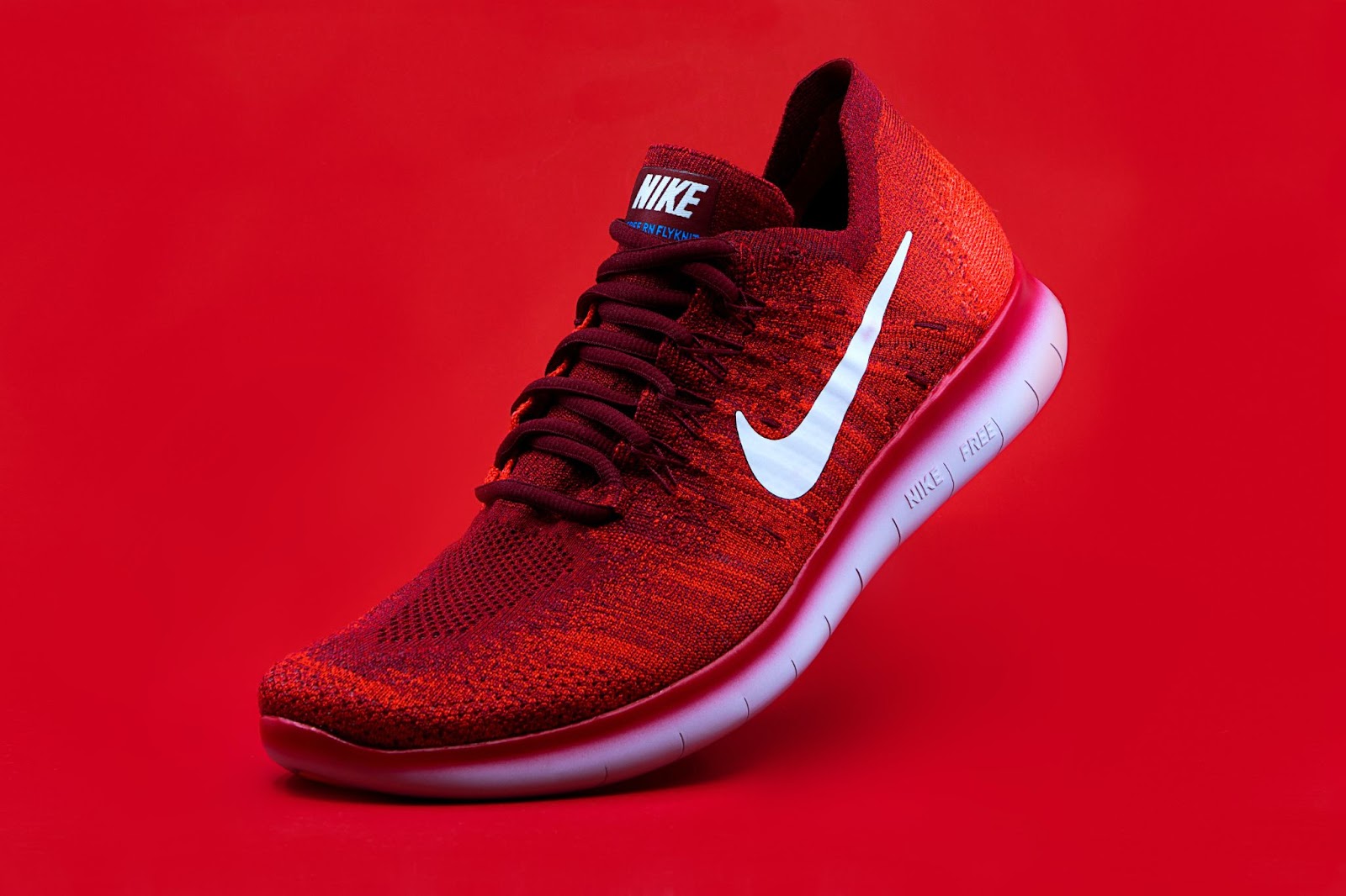 a red Nike shoe