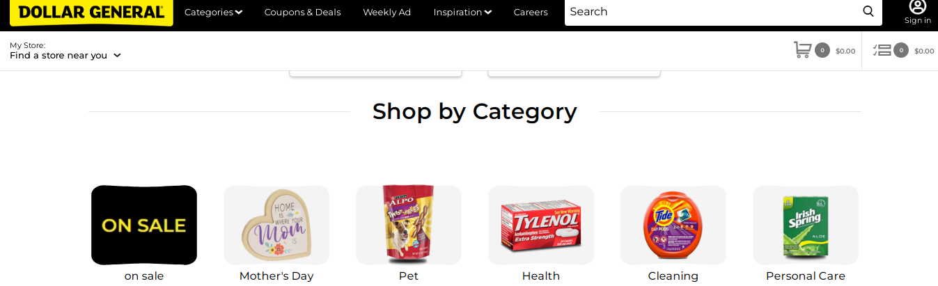  Illustration of Dollar General’s online product page
