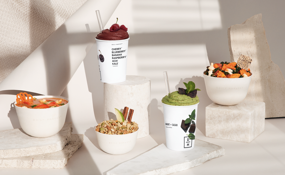 sample image of daily harvest's smoothies and meals