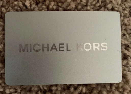 Screenshot of a Michael Kors gift card