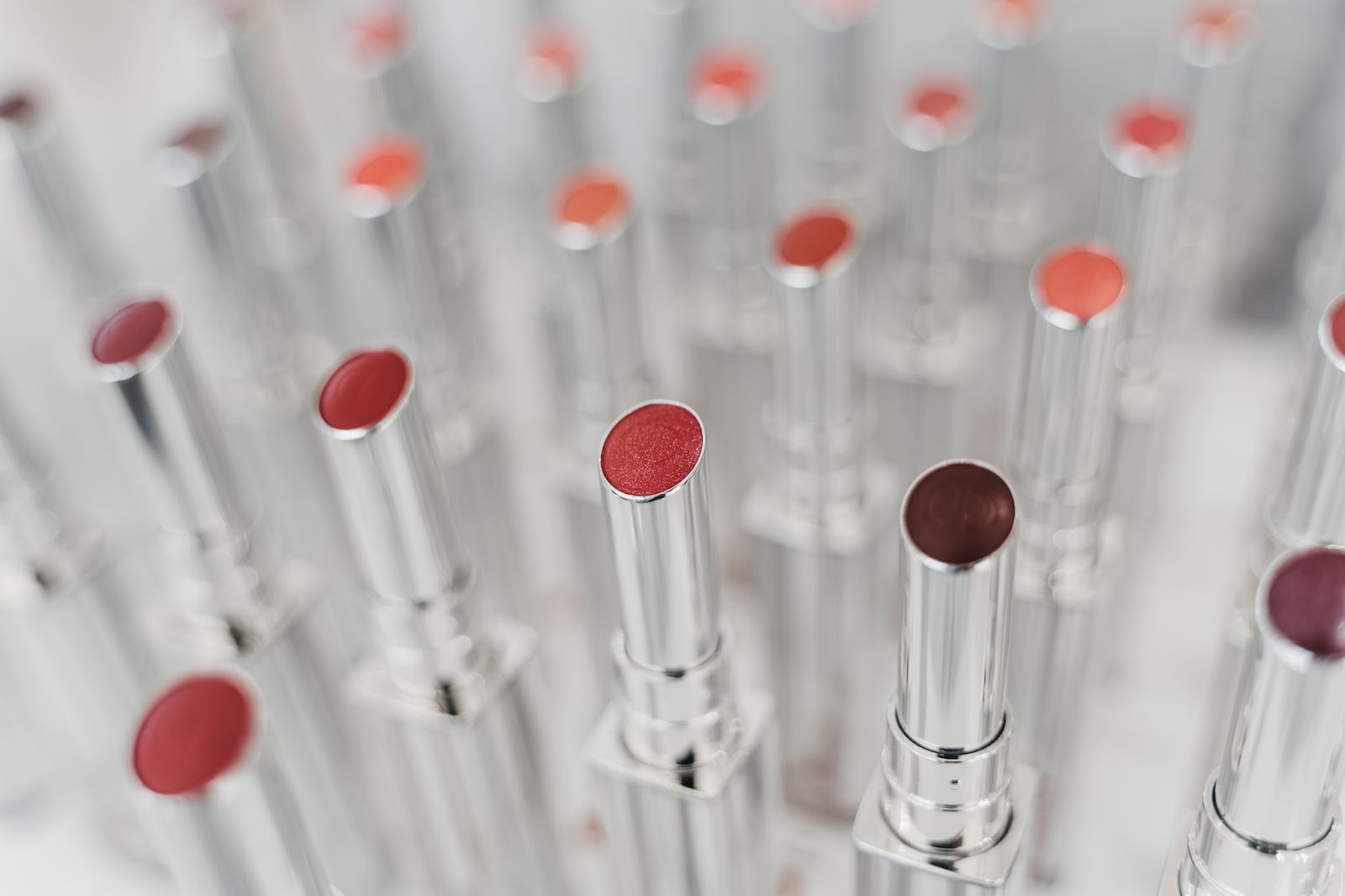 lipsticks on display