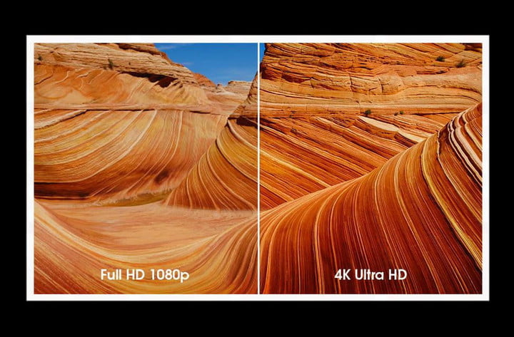  image showing the difference between 4K and full HD resolution
