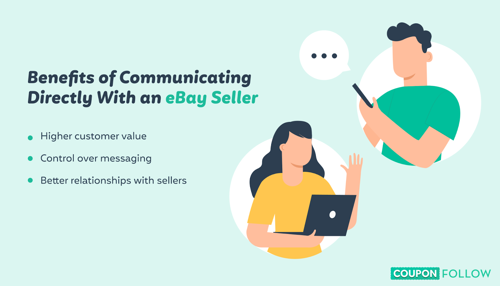 image showing the benefits for eBay customers when they communicate directly with sellers