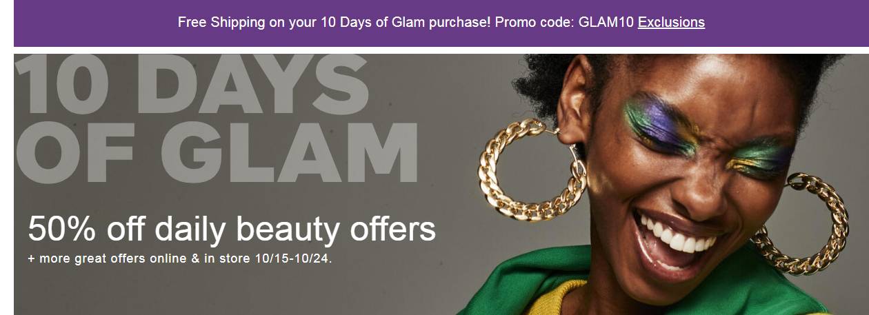 Image of Macy's 10 Days of Glam sale