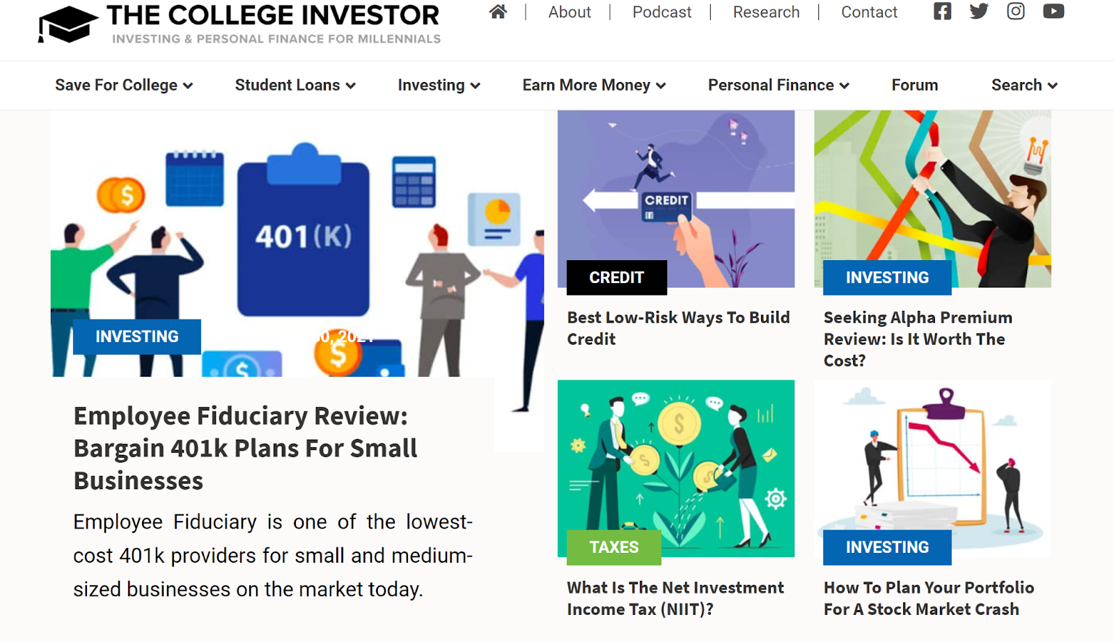 The College Investor blog