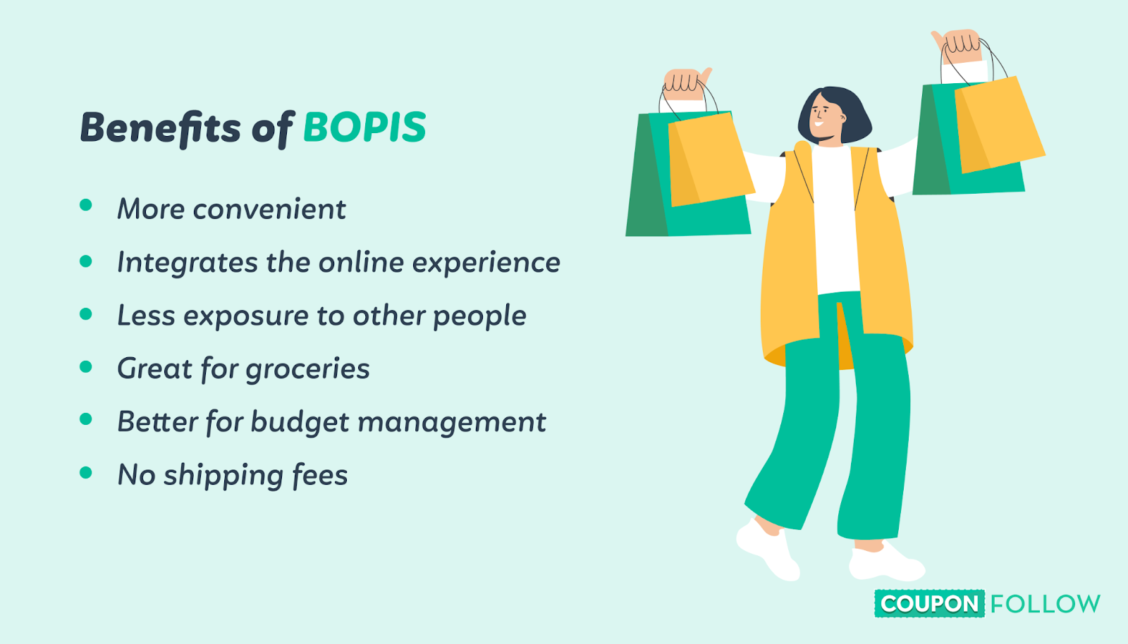 A list of the benefits of BOPIS for customers