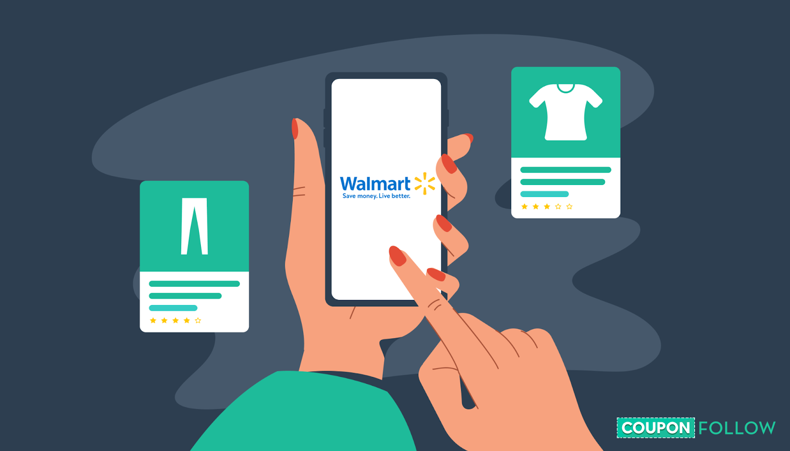 Illustration of Walmart+ app on a tablet