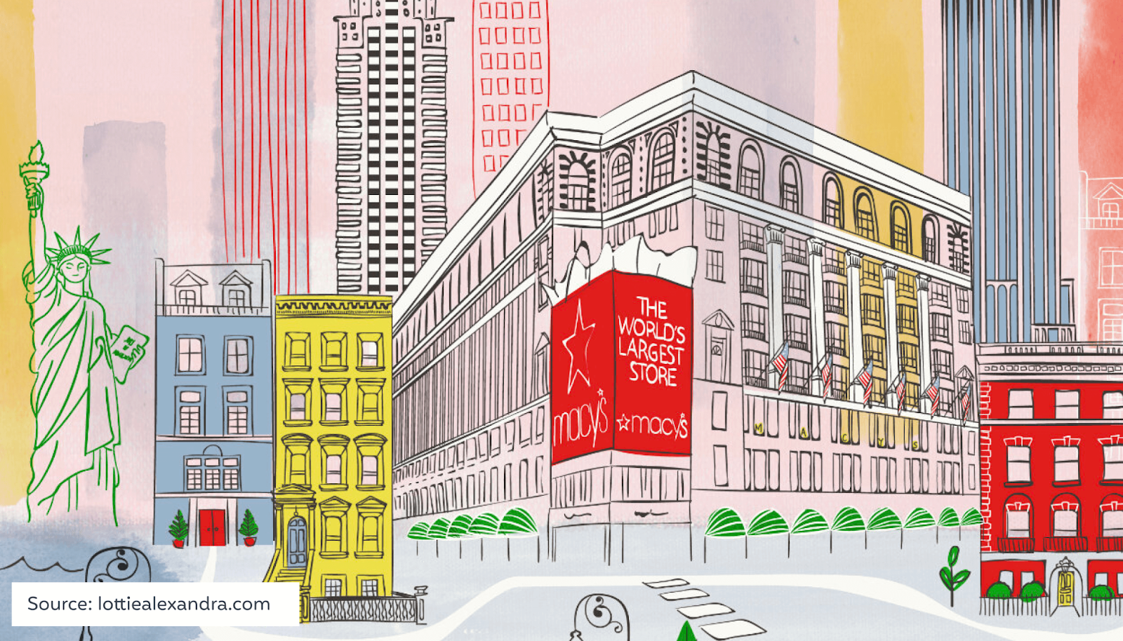 Illustration of Macy’s Herald Square