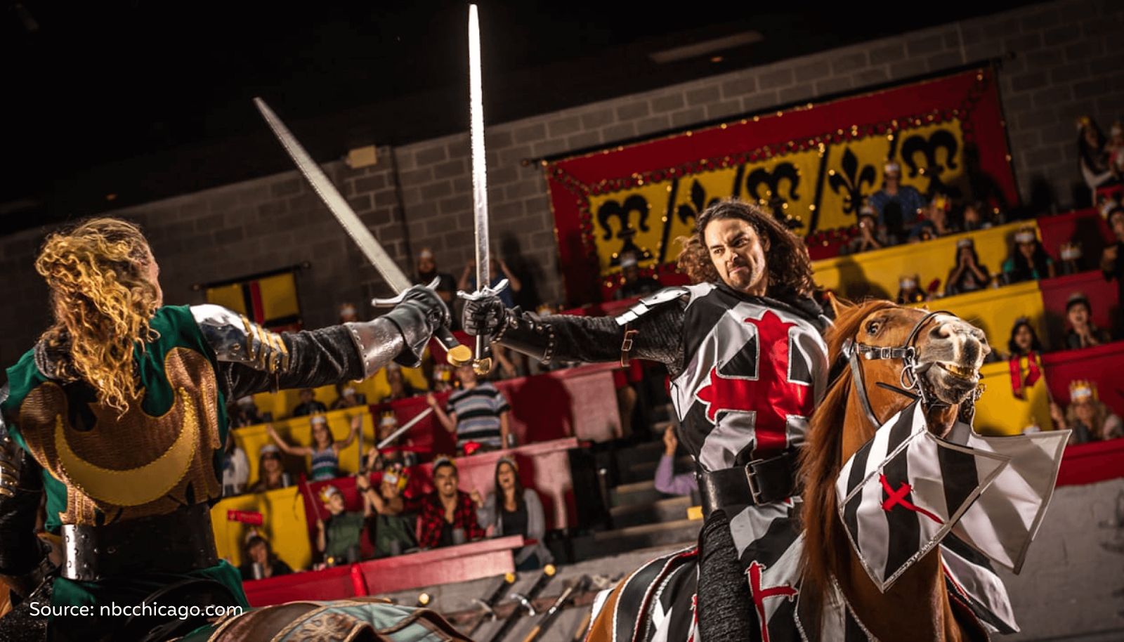 Illustration of sword fighting at Medieval Times