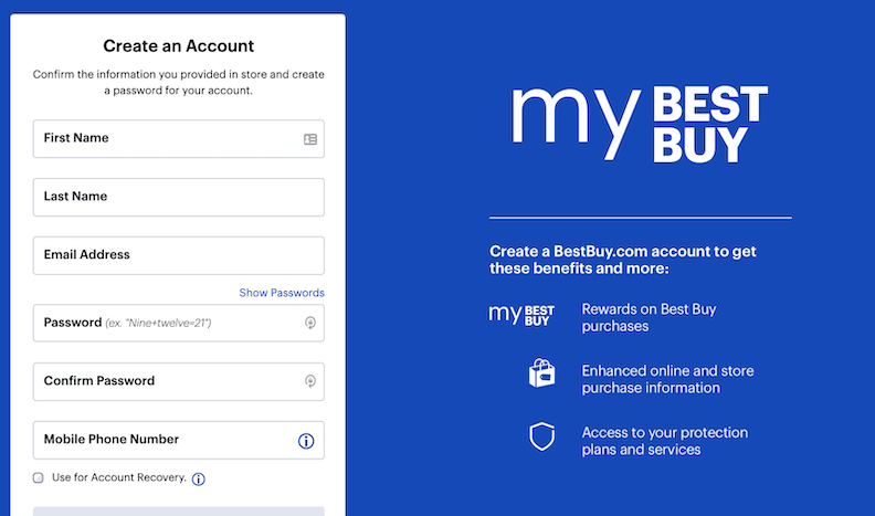 create a best buy account