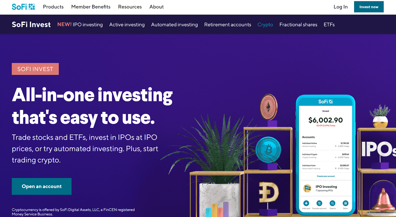 SoFi Invest app