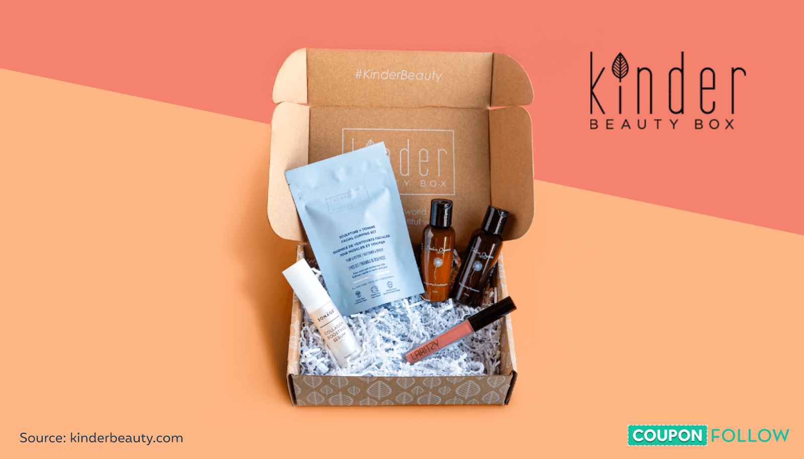Illustration of what’s inside a Kinder Beauty Box subscription