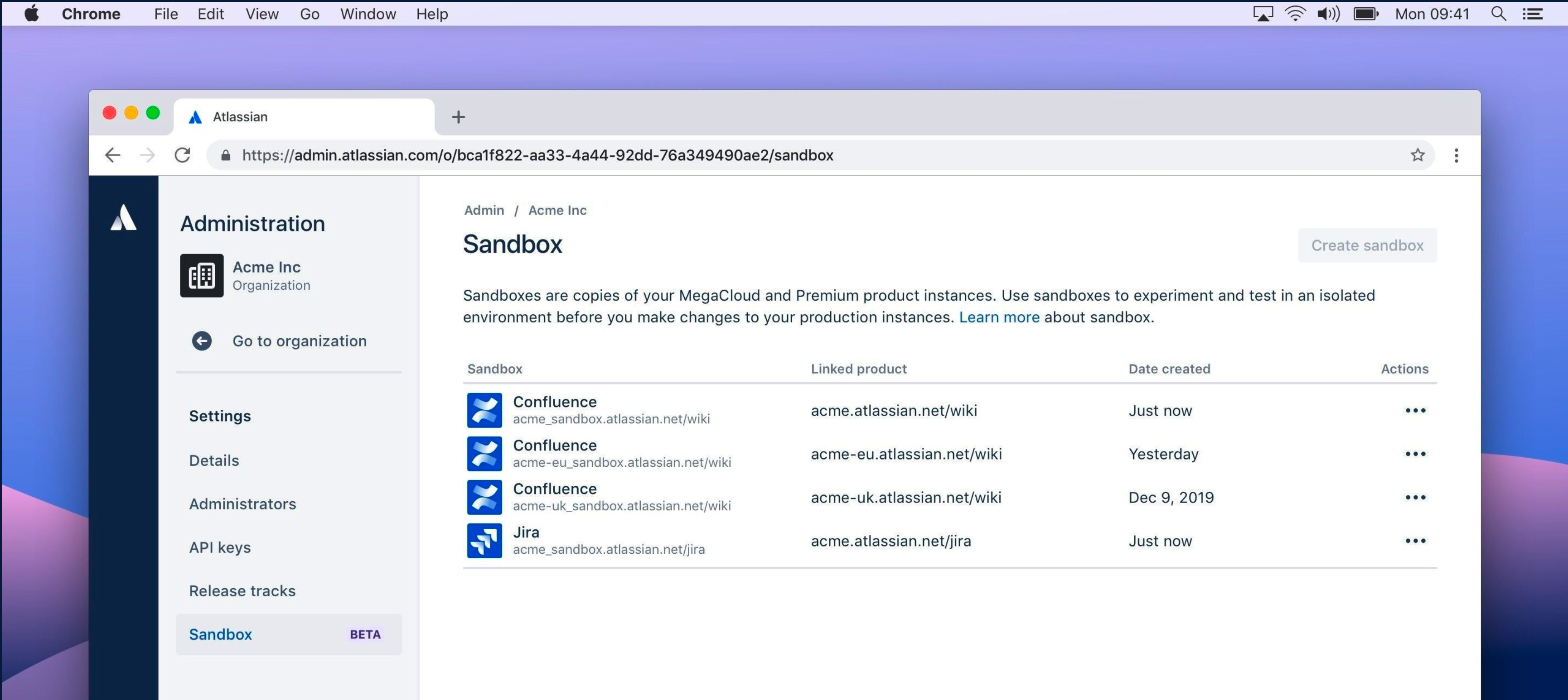 Sandbox - Atlassian Enterprise Cloud