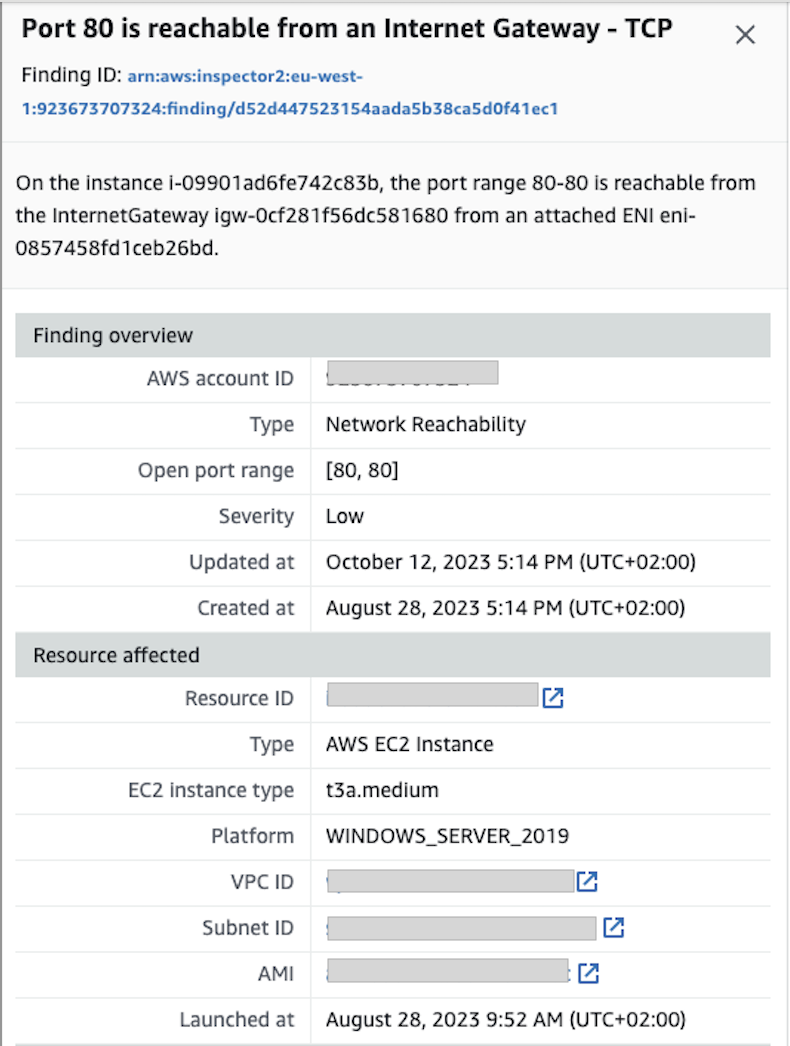 Vulnerability Scanning Solution - HTTP service on TCP port 80